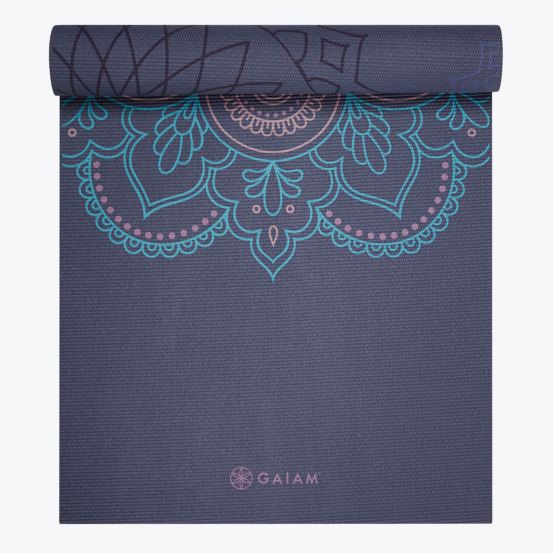 gaiam-premium-reversible-purple-illusion-tappetino-yoga-6mm image 1