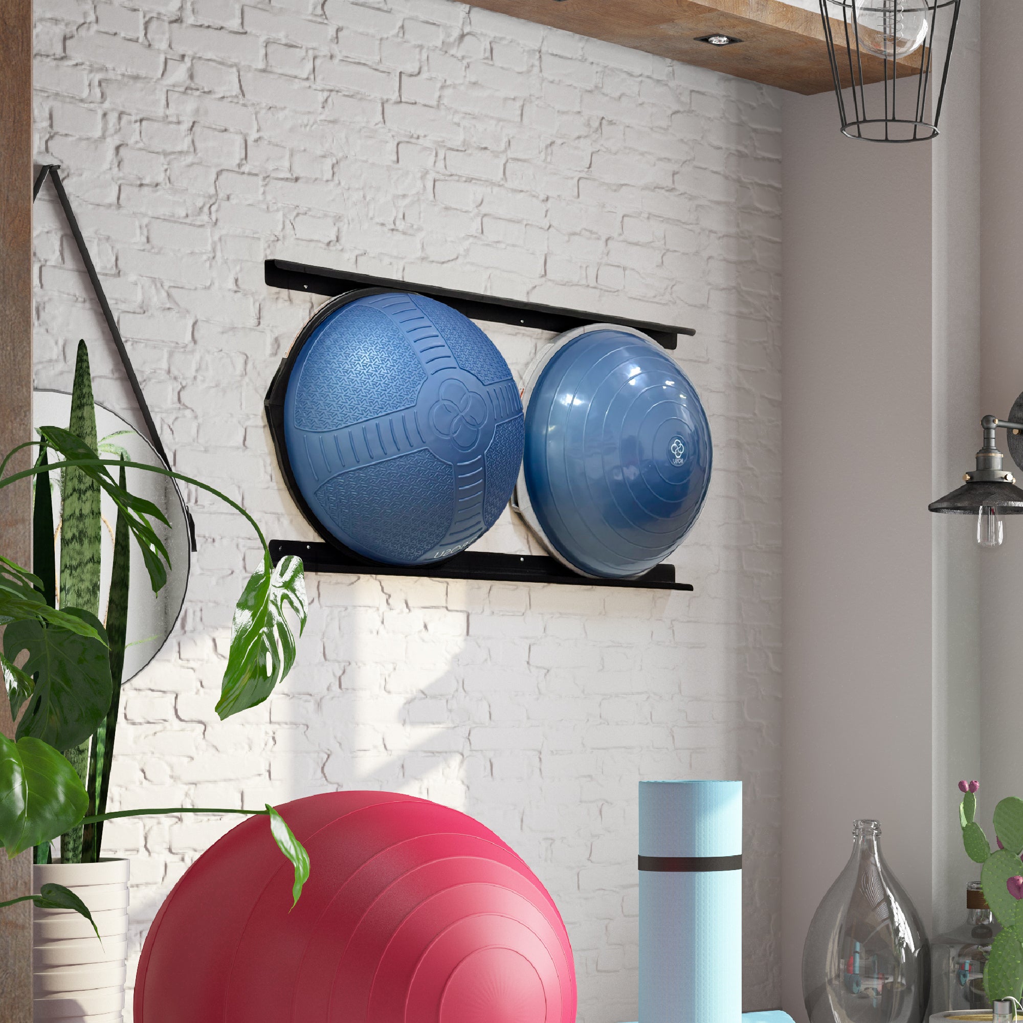 bosu-double-storage-wall-bracket-supporto-2-balance-trainer image 5