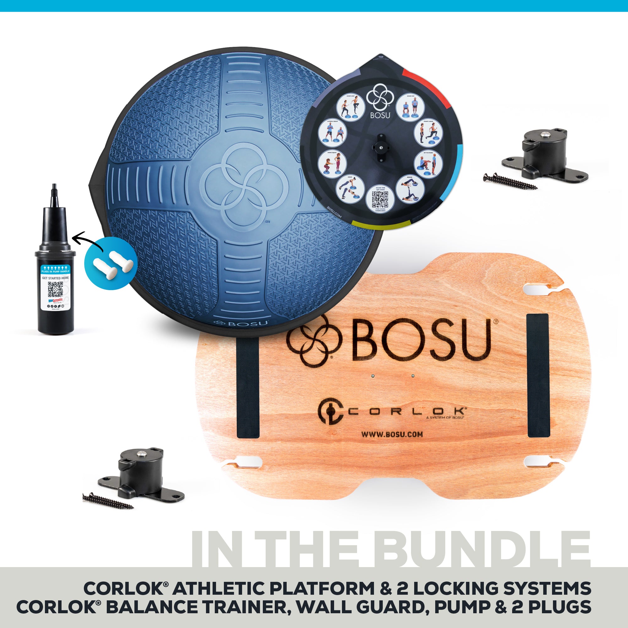 bosu-corlok-nexgen-home-balance-trainer-athletic-platform-bundle image 5