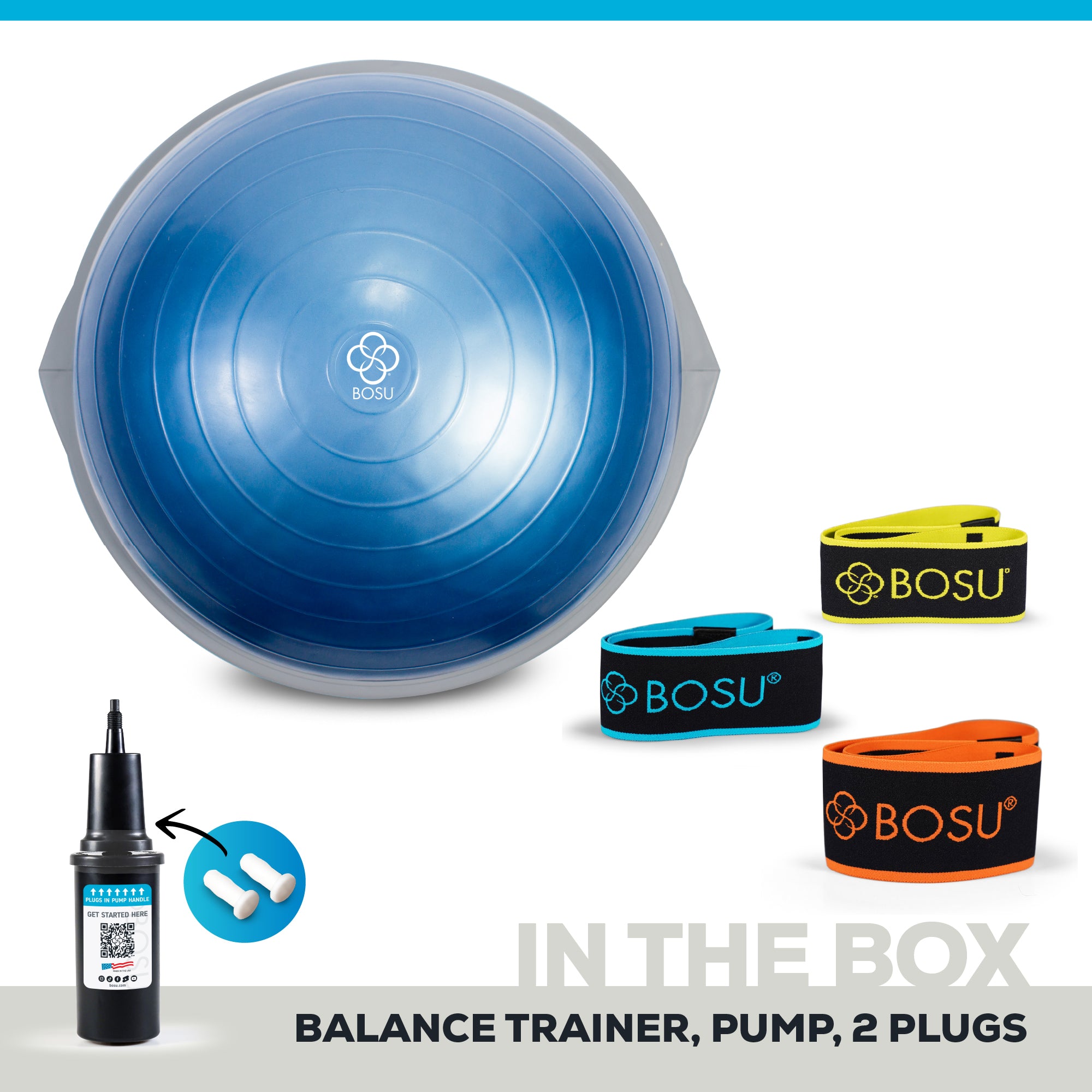 bosu-pro-balance-trainer-bande-elastiche-tessuto-bundle image 4