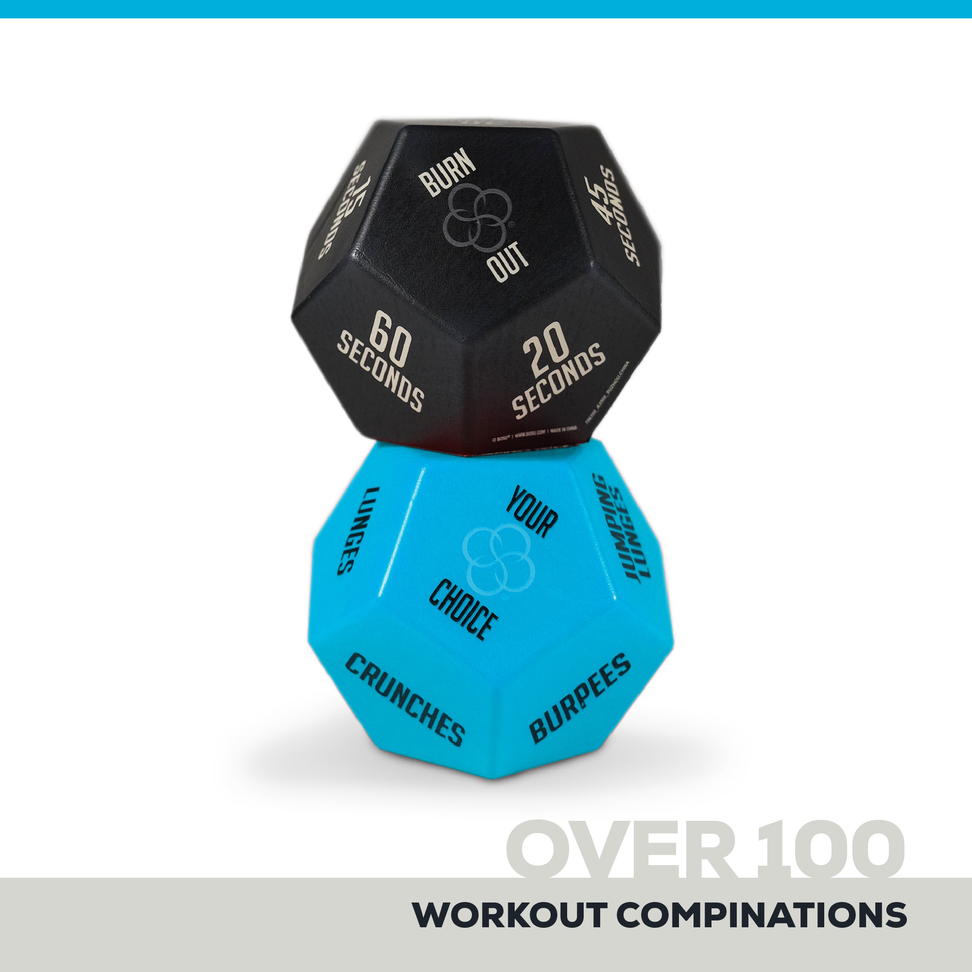 bosu-exercise-dice-set-2-dadi-12-facce-in-schiuma-con-borsa image 3