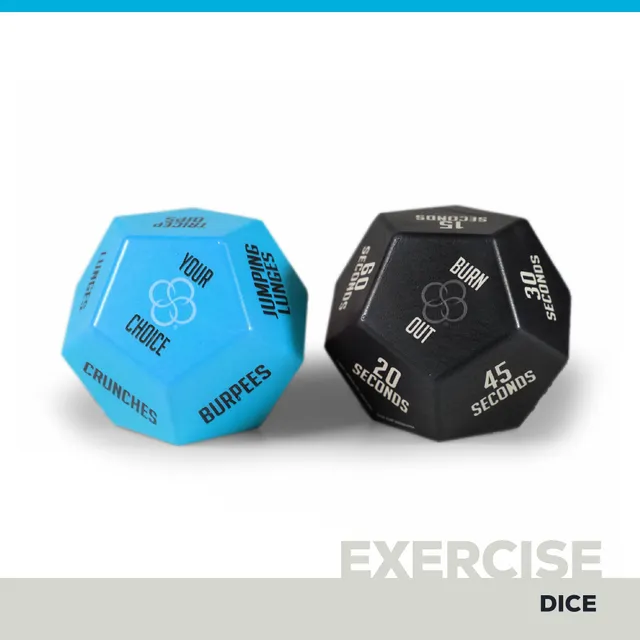 bosu-exercise-dice-set-2-dadi-12-facce-in-schiuma-con-borsa image 1