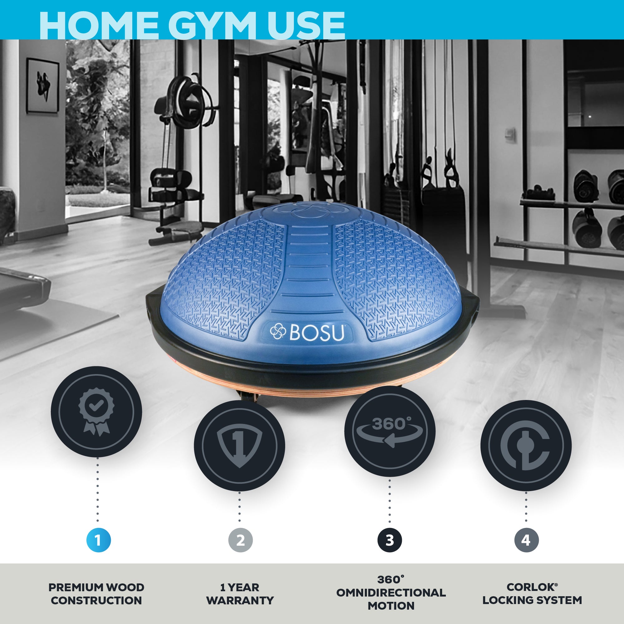 bosu-corlok-nexgen-home-balance-trainer-omni-deck-bundle image 2
