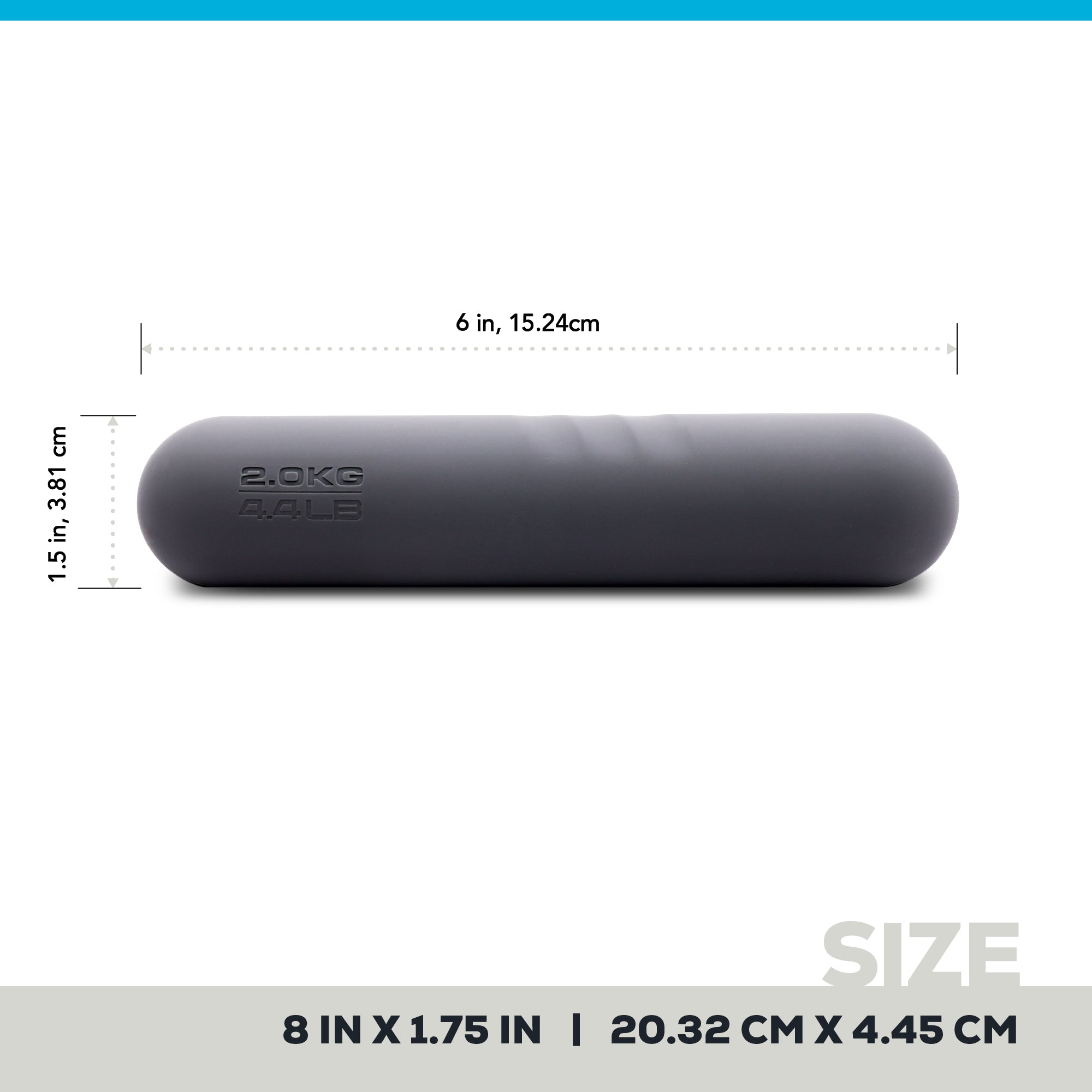 bosu-hand-weights-2kg-4-4lb-manubrio-rivestito-silicone image 4