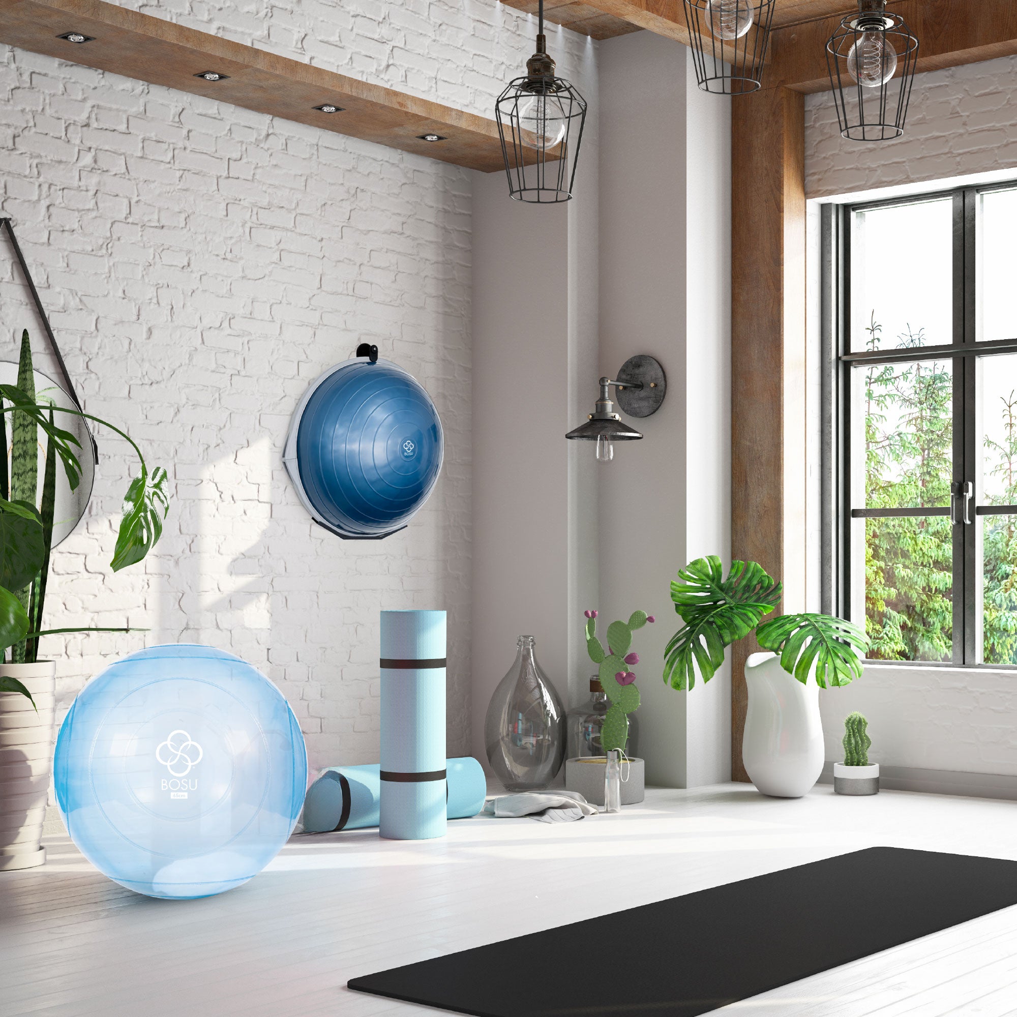 bosu-single-storage-wall-bracket-in-acciaio-per-balance-trainer image 2