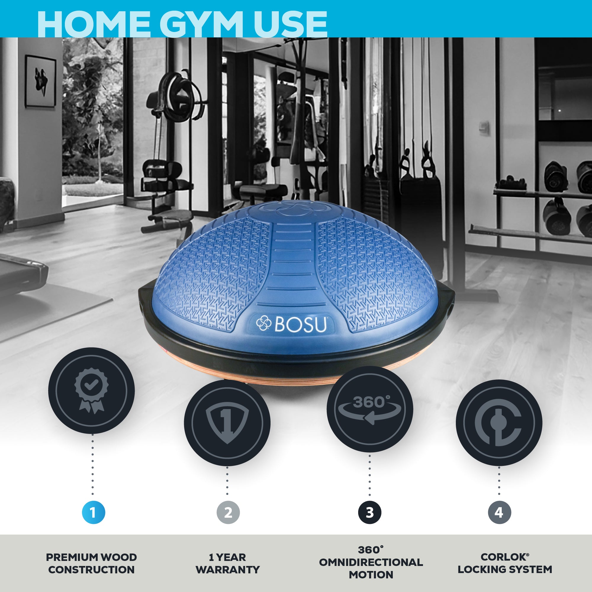 bosu-corlok-omni-deck-tavola-rotante-360-per-nexgen-home-balance-trainer image 2