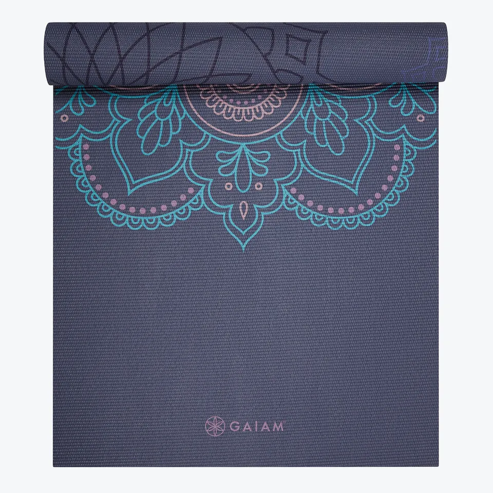 gaiam-premium-reversible-purple-illusion-tappetino-yoga-6mm image 1